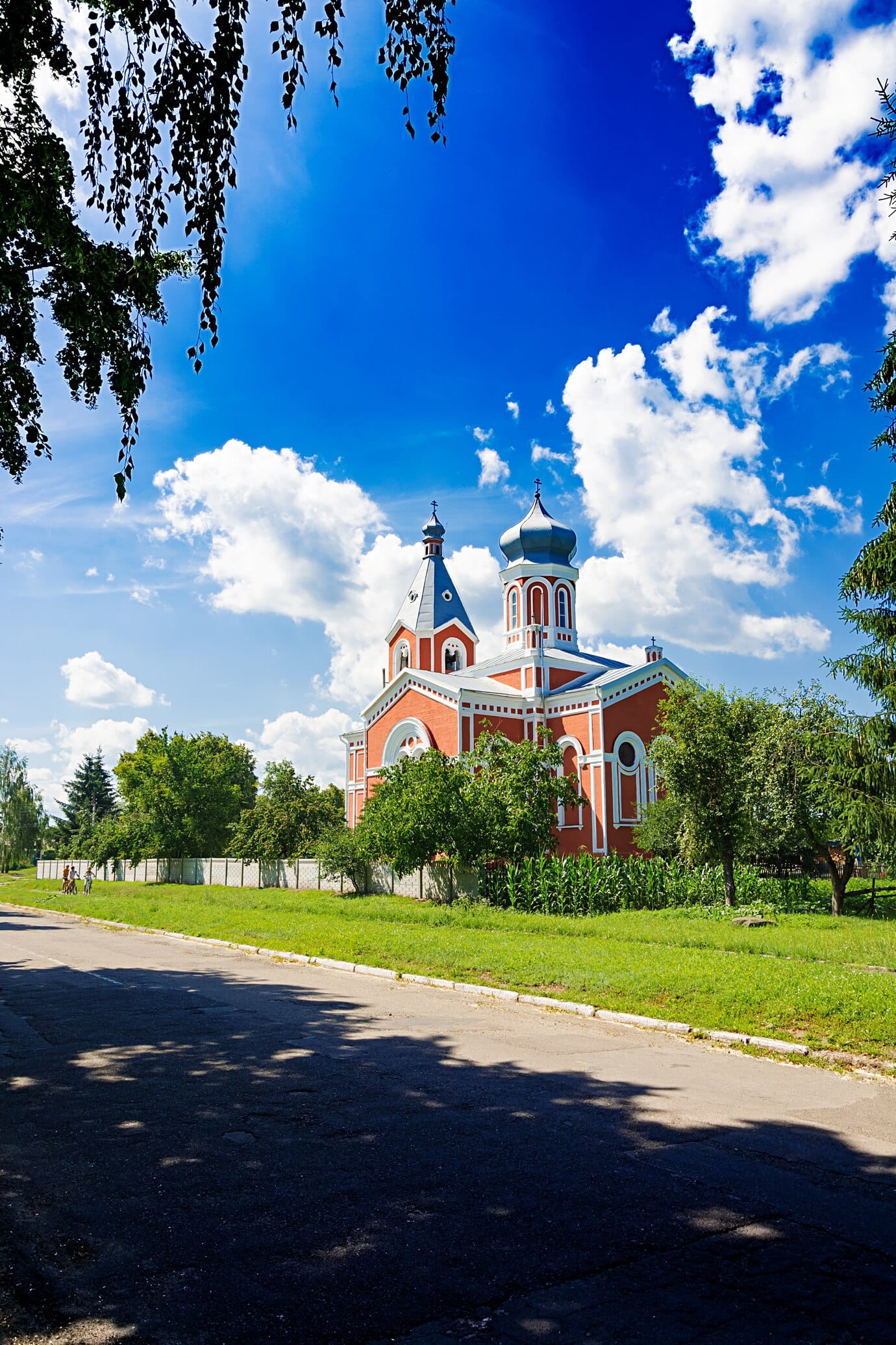 old church blue sky background beautiful landscape_2829 11150